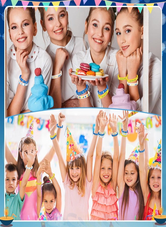 JUNEBRUSHS 24Pcs Hanukkah Silicone Rubber Wristbands Bracelets for Hanukkah Decorations Party Favors Jewish Holiday Kids Goodie Bag Fillers Supplies(8 Designs) - Image 3